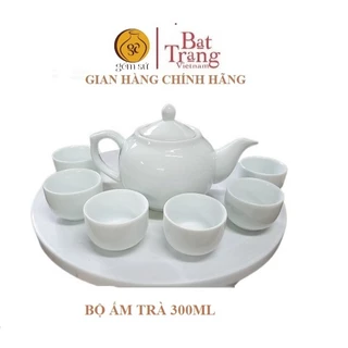 Bộ ấm chén uống trà, bộ ấm trà Bát Tràng, cỡ nhỏ dung tích 300 ml