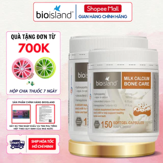 Combo 2 hộp Bioisland Milk Canxi Bone Care 150 viên hỗ trợ hệ xương, răng chắc khỏe Úc