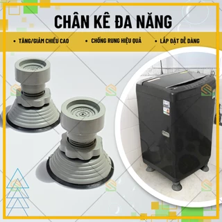 Chân máy giặt tủ lạnh đa năng bộ 4 đế cao su điều chỉnh cao thấp, chống rung tốt - Bảo hành 12 tháng