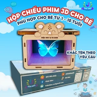 Hộp Tạo Ảo Ảnh 3D, Hộp chiếu phim hologram 3d chất liệu gỗ Plywood an toàn cho bé EDU TOYS HL01