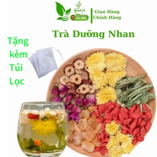 Trà Dưỡng Nhan  (Gồm: Hoa Cúc; Nụ Hoa Hồng; Long Nhãn; Kỷ Tử; Táo Đỏ, Cỏ ngọt)Đẹp Da, Giảm Cân, Mát Gan, Thanh Lọc