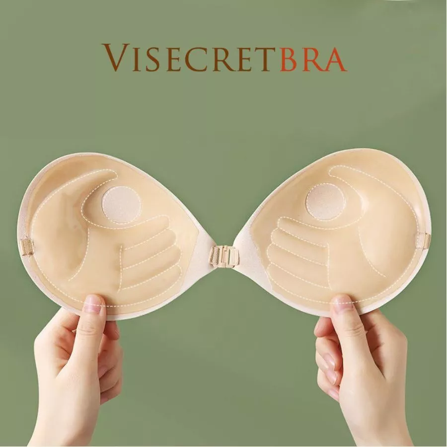 Áo Dán Nâng Ngực Tạo Khe VISECRET BRA Dày 6cm Miếng Dán Ngực Không Dây Tạo Khe Cài Trước Tặng Kèm Dây Trong -- 230558