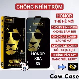 Kính cường lực Honor X8a , X8 chống nhìn trộm full màn | Miếng dán bảo vệ màn hình Cowcase