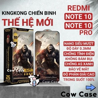 Cường lực Redmi Note 10, 10s, 10 Pro 4G|5G Kingkong full màn | Miếng kính dán bảo vệ màn hình cho Xiaomi Cowcase