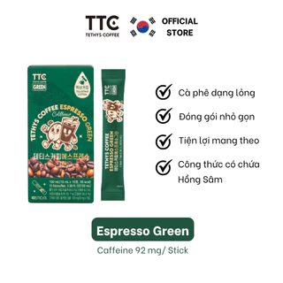 [Hộp 10 gói x 10ml ] Cà phê Espresso pha sẵn - TETHYS GREEN