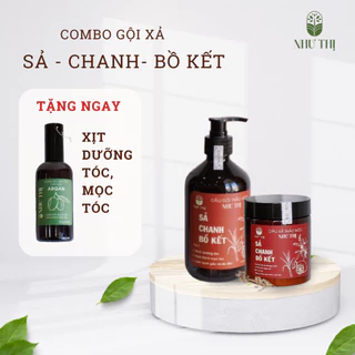 [TẶNG XỊT DƯỠNG TÓC] Combo Gội Xả Sả-Chanh-Bồ Kết Như Thị