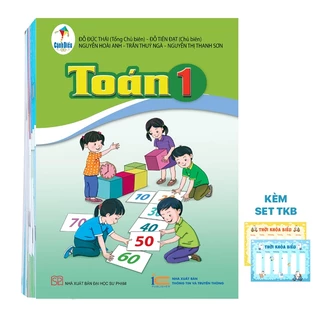 Sách - Combo Toán lớp 1 Sách Giáo Khoa Và Bài Tập Kèm Set Thời Khoá Biểu Và Nhãn Vở - Cánh Diều