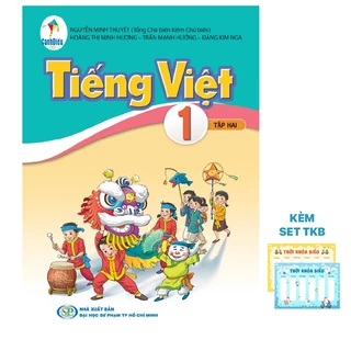 Sách - Combo Tiếng Việt lớp 1 tập 2 SGK+SBT Kèm Set Thời Khoá Biểu Và Nhãn Vở Cánh Diều