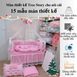 Màn cho cũi trẻ em và khung treo màn, mùng chống muỗi, côn trùng cho bé Tree Story