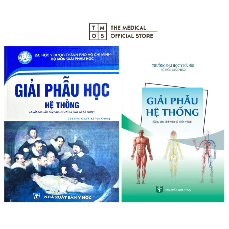 Sách - Combo Giải Phẫu Học Hệ Thống ĐH Y Dược TPHCM và Giải Phẫu Hệ Thống ĐH Y Hà Nội Tmos