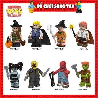 Xếp hình Minifigure nhân vật lễ hội hóa trang Halloween - Đồ Chơi Lắp Ghép Sáng Tạo - POGO PG8181