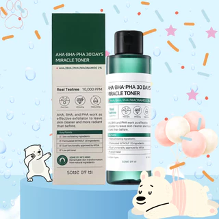 Nước hoa hồng Some By Mi làm sạch da dầu mụn trong 30 ngày AHA-BHA-PHA 30 Days Miracle Toner 150ml (beauty)