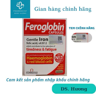 [Nhập khẩu chính hãng] Sắt viên Feroglobin Hộp 30 viên