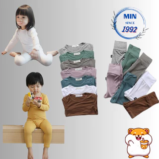 Bộ cotton cạp cao, body chổng mông mềm mịn Minkymom