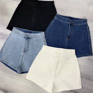 (New) Quần jeans nữ, quần short jeans ngắn basic trắng đen xanh