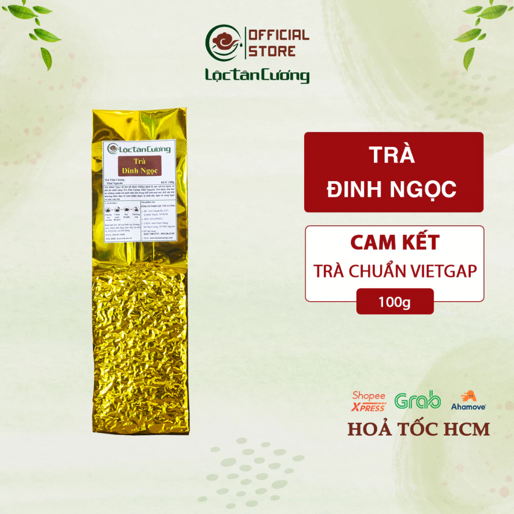 Trà Đinh Ngọc Thái Nguyên Lộc Tân Cương Túi 100g - Trà Thái Nguyên Thượng Hạng