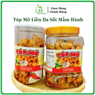 500g tóp mỡ liền da sốt mắm hành, tóp mỡ sấy giòn