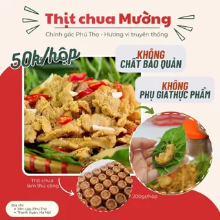 Thịt chua Mường - Thịt chua chính gốc Phú Thọ -  Vị truyền thống thơm ngon