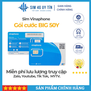 Sim Vinaphone Big50y Dùng 7 Tháng (Có Esim ) - Sim 4g Uy Tín