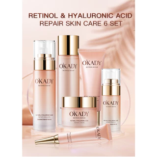 Bộ sản phẩm 6 món chăm sóc da cao cấp O'kady Retinol  dưỡng ẩm tự nhiên