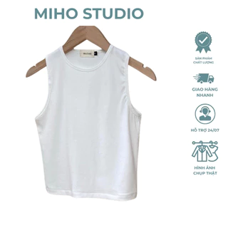 Áo croptop ba lỗ thun tăm siêu mềm mát Miho Studio