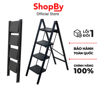 Thang ghê gấp gọn nhập khẩu FUJIHOME SL104B chất liệu thép carbon cứng cáp, 2-3-4 bậc tiện lợi