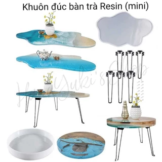 Khuôn silicon đúc bàn trà mini, đồng hồ Epoxy Resin thủ công sáng tạo