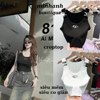 Áo ba lỗ croptop nữ , áo hai dây chất cotton siêu mềm mịn hàng cao cấp bán shop