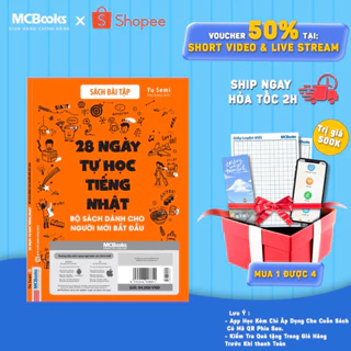 Sách - 28 ngày tự học tiếng Nhật – Luyện viết – Sách bài tập - Bộ sách dành cho người mới bắt đầu - Mcbooks