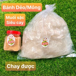 500g Bánh Tráng Muối Sặc Siêu Cay Ăn Chay Được Hũ 100g+500G Rìa