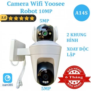 Camera Wifi Yoosee A14S 10MP(5MP+5MP) 2 Khung Hình Xoay Độc Lập, Xem Đêm Có Màu,Theo Dõi Chuyển Động