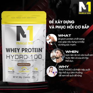 WHEY PROTEIN HYDRO 100, SỮA TĂNG CƠ GIẢM MỠ SIÊU HẤP THỤ BỔ SUNG PROTEIN, TÚI 500GR, HÀNG CHÍNH HÃNG CÓ MÃ VẠCH  - C3