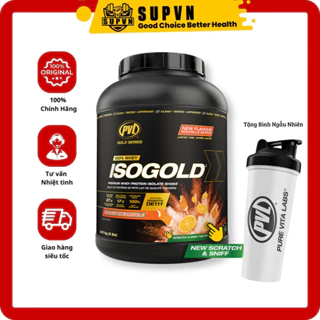 PVL ISO GOLD 5LBS (2.27KG) - Sữa tăng cơ siêu tinh khiết hấp thu nhanh PREMIUM ISOLATE 100% WHEY PROTEIN POWDERS ISOGOLD