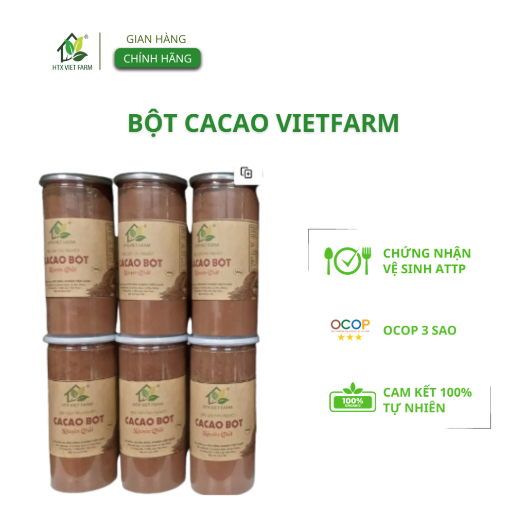 Bột cacao Vietfarm nguyên chất 500gr