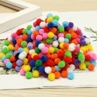 PomPom 150 Viên Mix Màu Size 1.0cm 1.5cm 2.0cm 2.5cm 3.0cm,Mix Đủ Màu Trang Trí Phụ Kiện Handmade