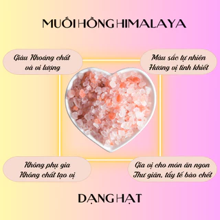 Muối hồng Himalaya dạng hạt túi 1kg - Dùng Nấu ăn, Tẩy Tế bào chết, Ngâm chân thải độc