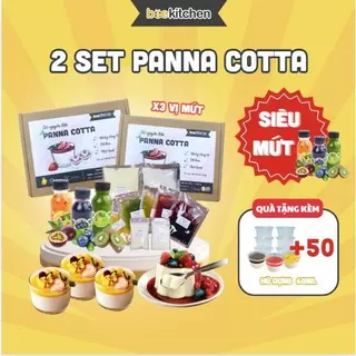 [SIÊU SỐT] Combo 2 set panna cotta Nhà Bee (100g sinh tố/vị) tặng kèm 50 hũ - thành phẩm 50-60 hũ 60ml  thơm