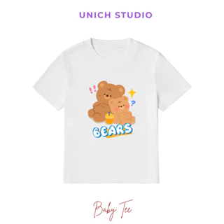 Áo Thun Baby Tee UNICH Phông Unisex Local Brand 100% Cotton Cao Cấp Dày Dặn co dãn 2 Chiều Dày Dặn Mẫu " GẤU BEAR "