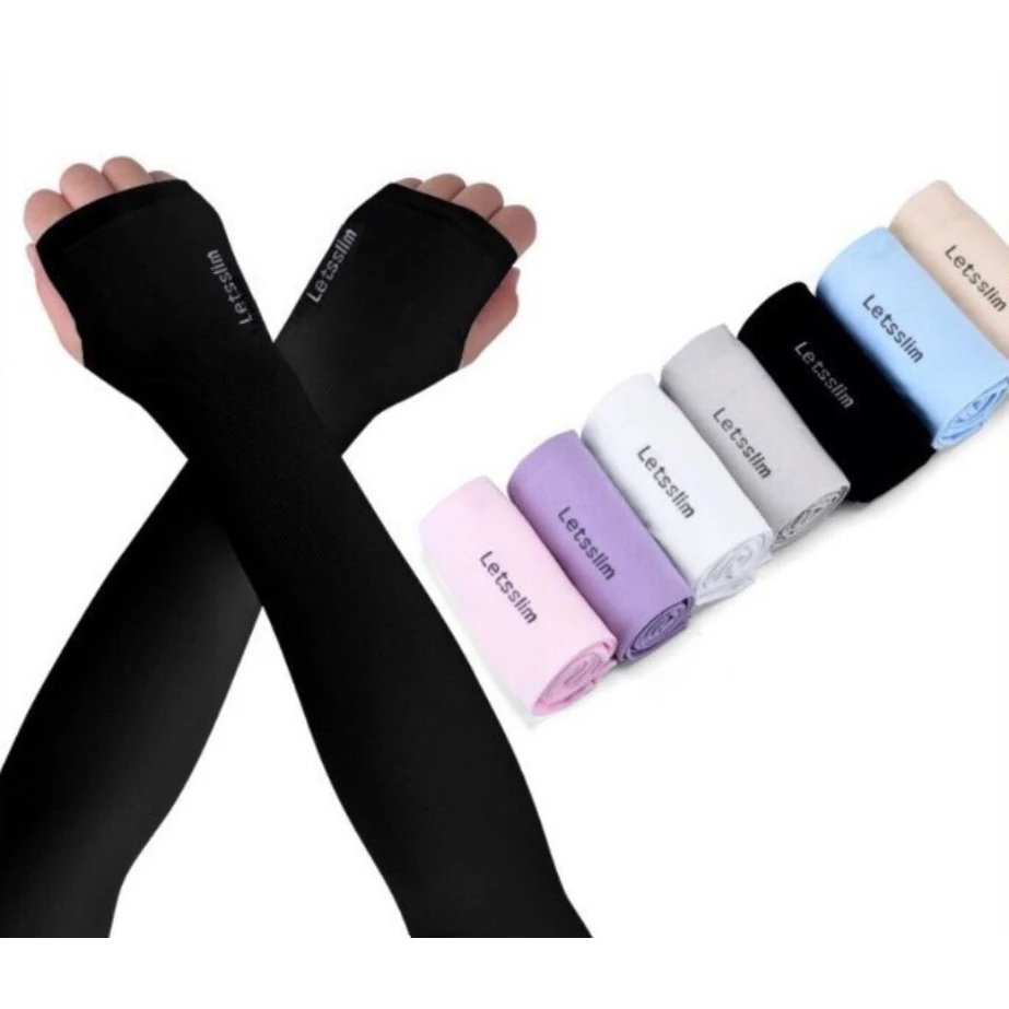 Bán sỉ 10 Đôi Bao  găng Tay Chống Nắng ,Ống Tay Chống Nắng Hàn Quốc Let's Slim