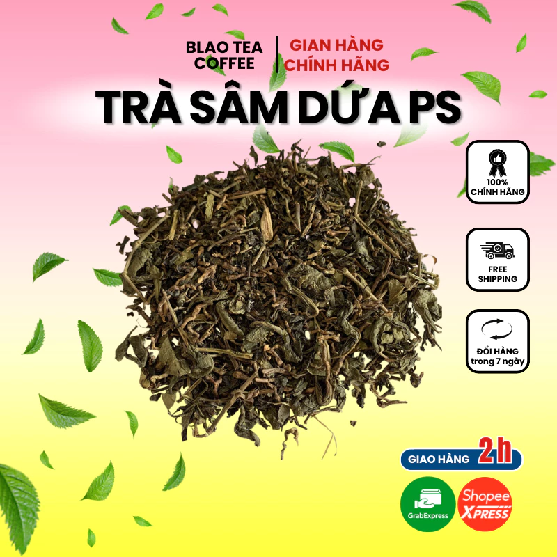 Trà xanh sâm dứa đẹp da chống lão hóa uống bình hoặc pha chế trà trái cây, trà sữa gói 100-500gr