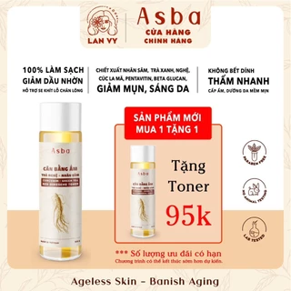 [MUA 1 TẶNG 1][CHÍNH HÃNG] Nước Hoa Hồng Toner Nhân Sâm Beta Glucan Kềm Dầu, Giảm Mụn ASBA 100ml