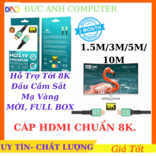 HÀNG XỊN , CÁP HDMI 8K kết nối Tivi, máy chiếu, máy tính 2.1V PREMIUM HDTV 8K 1.5M, 3M, 5M, 10M