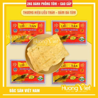 2KG Bánh phồng tôm Liễu Trân Cao Cấp 500g, bánh phồng tôm Sóc Trăng đậm đà tôm (4 HỘP 500G)