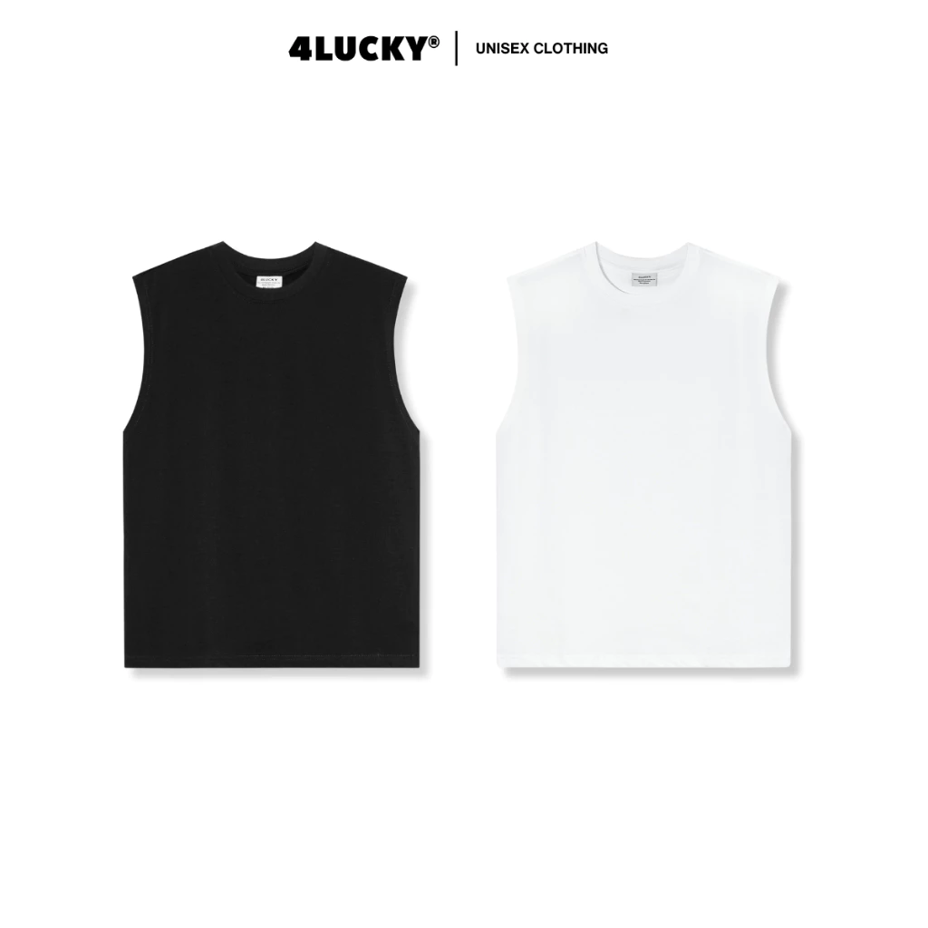 Áo Tank Top Trơn Ba Lỗ Trơn 4Lucky 6700 Form Oversize Nam Nữ Unisex