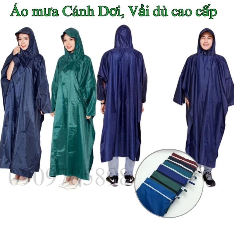 Áo mưa cánh dơi vải dù Cao Cấp - Hàng Loại 1 Dài 1m4
