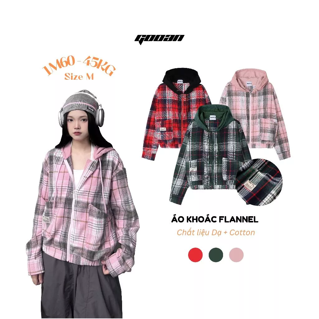 Áo Khoác Flannel Gooan Sọc Caro - Form Boxy Unisex