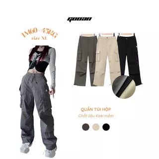 Quần Ống Rộng Cargo Pant Local Brand Gooan, Quần kaki túi hộp mềm mại thoáng mát unisex oversize