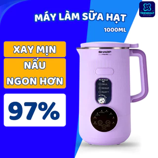 Máy xay nấu sữa hạt Sharp KS-162 - Dung tích 1000ml, công suất 800w, tặng kèm ca đong và ray lọc