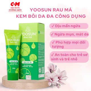 Kem Yoosun Rau Má - Tuýp 25g, ngừa rôm sảy hăm da dịu vết côn trùng đốt phục hồi da, Dưỡng da, làm mát và mềm mịn da.