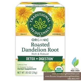 Trà Hữu Cơ Từ Rễ Bồ Công Anh Rang Traditional Medicinals Organic Roasted Dandelion Root